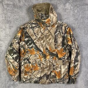 Outfitters Ridge Jacket Mens M Fusion 3D Camo Full Zip Insulated Quilted Hooded